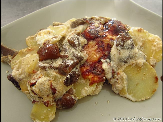 Gratin dauphinois aux champignons