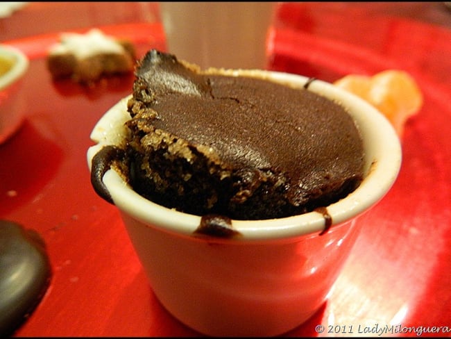 Soufflés au chocolat et crème de marrons