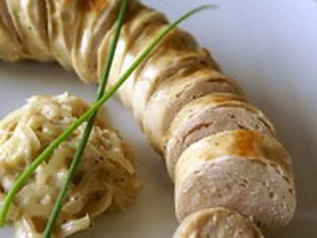 Boudin blanc aux échalotes