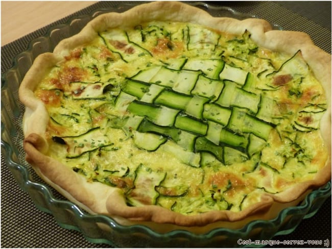 Tarte tressée courgettes comté