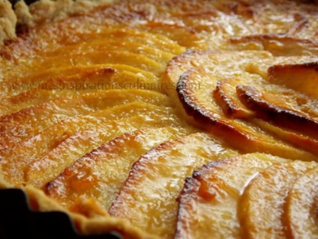 Tarte aux pommes alsacienne sur migaine