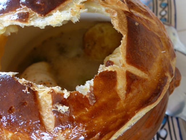 Paupiettes de filets de sole et langoustines en croûte