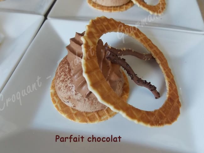 Parfait chocolat et son sablé