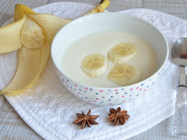 Soupe sucrée salée de céleri rave, badiane et banane