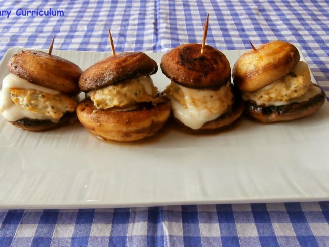 Champignons farcis façon burger