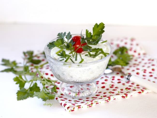 Trifle de crabe aux herbes (ciboulette et cerfeuil)