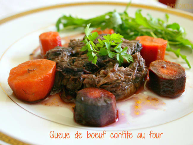 Queue de boeuf confite cuisson au four