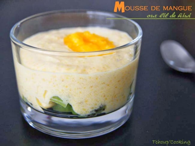 Mousse de mangue sur lit de kiwi