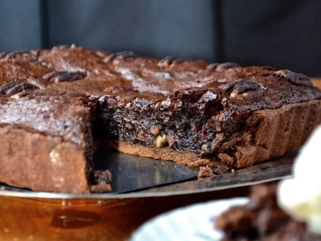 Tarte aux pacanes et chocolat noir