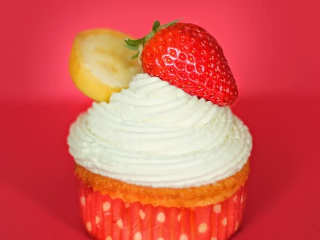 Cupcake fraise-banane