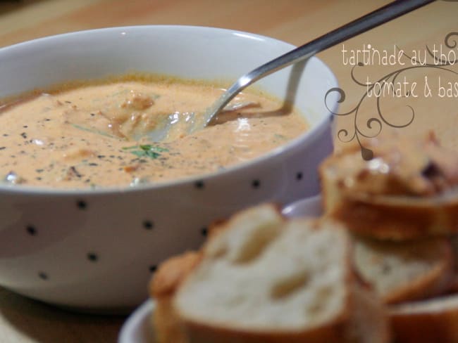 Tartinade au Thon, Tomate et Basilic