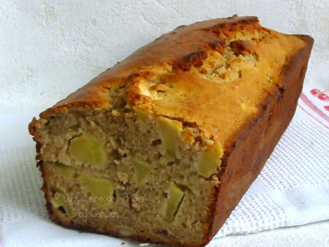 Cake rustique à la cannelle, aux pommes, noisettes et flocons d’avoine