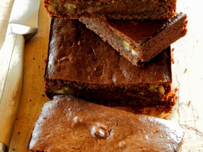 Brownie bio chocolat et azukis version "SANS"