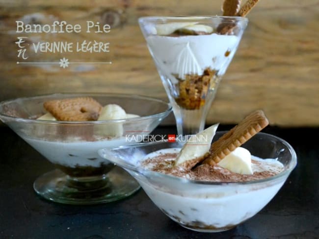 Dessert en verrine façon banoffee pie en version légère