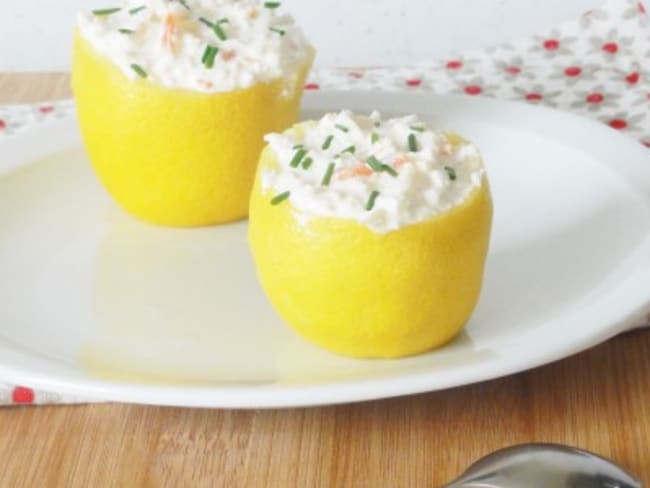 Citron au crabe et à la ricotta