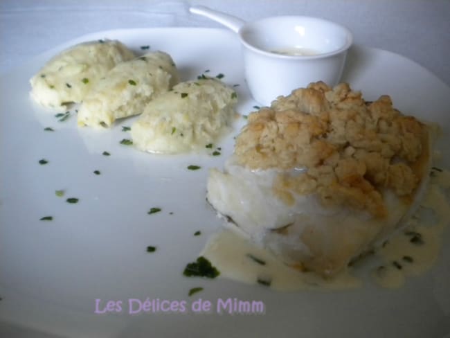 Dos de skrei en crumble d’amandes