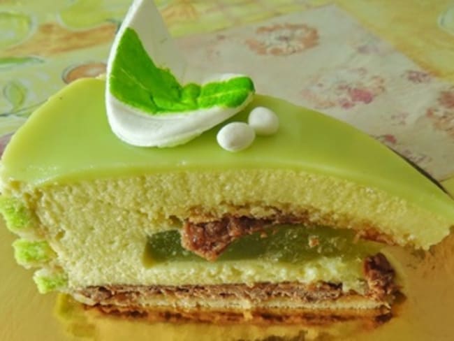 Entremets pomme verte et citron