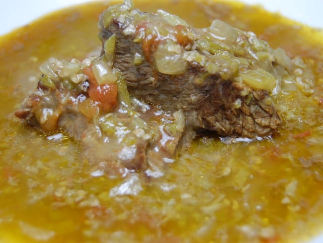 Sauce de gombo au boeuf