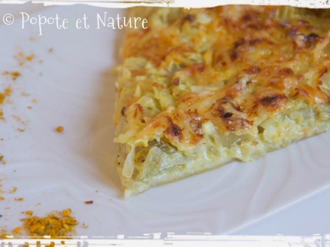 Tarte aux oignons et aux endives parfumée au curry