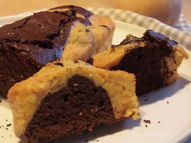 Cake marbré au chocolat et butternut