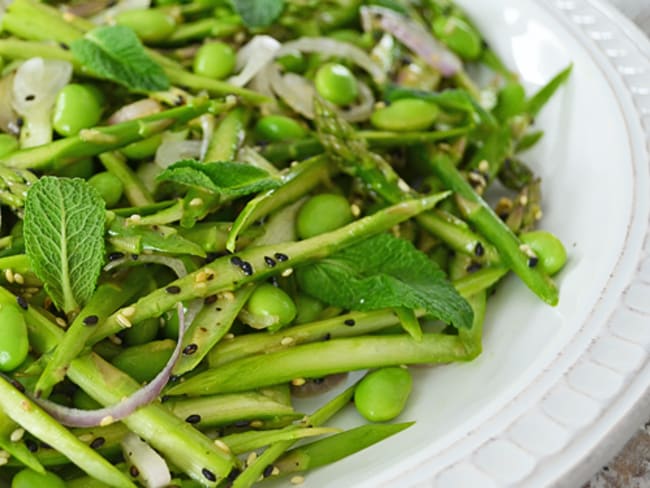 Salade d’Asperges Crues et d’Edamames