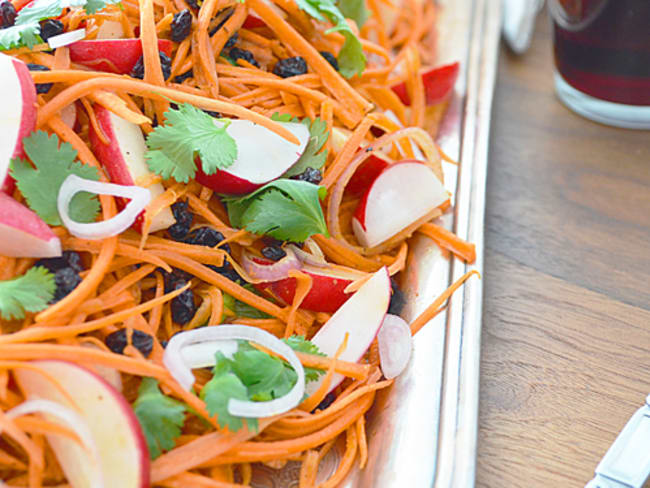 Salade de Carottes avec Vinaigrette au Cumin et Miel