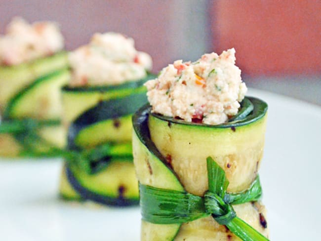 Roulés de Courgettes Grillées au Chèvre et Ricotta