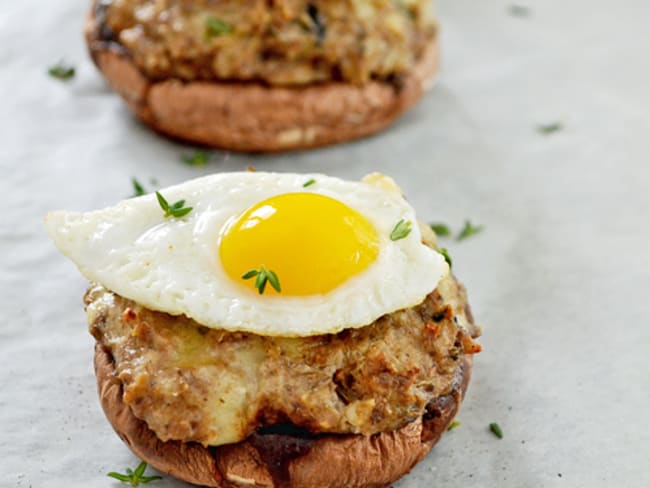 Champignons Portobello Farcis aux Champignons et Fromage