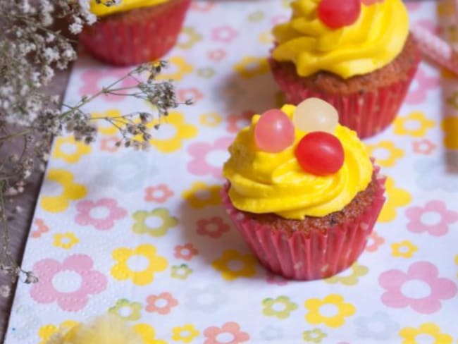 Cupcakes Citron, pavot et chocolat blanc