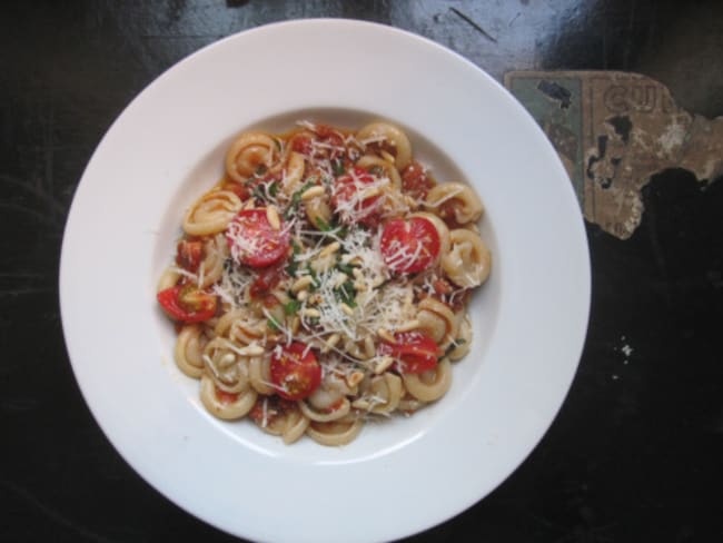 Pâtes aux tomates fraîches et séchées