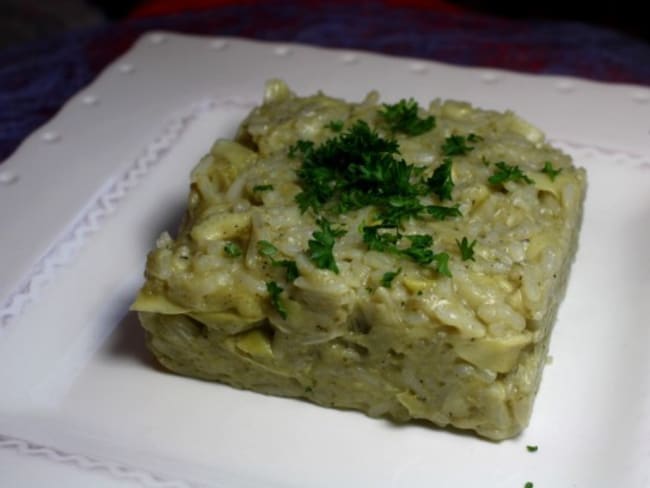 Risotto aux coeurs d’artichauts et pesto des anges