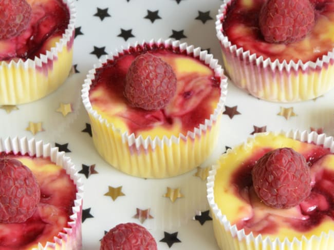 Mini cheesecakes à la framboise