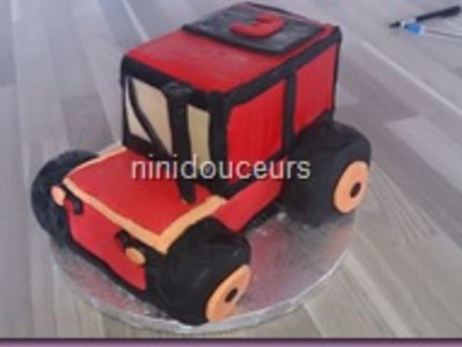 Gâteau tracteur 3D