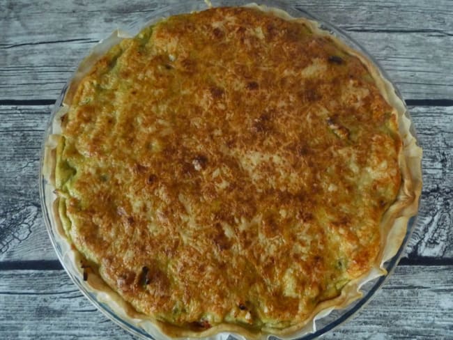 Quiche de poireaux aux lardons