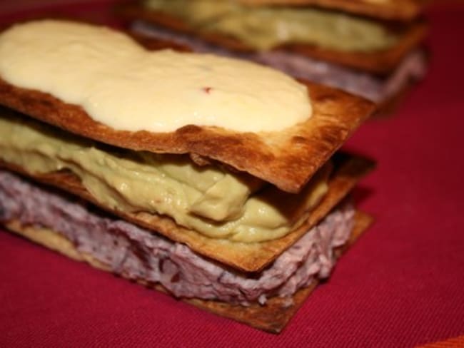 Millefeuille salé tex-mex