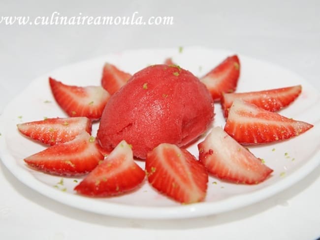 Sorbet fraise de Christophe Michalak