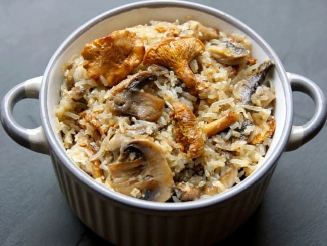 Risotto de konjac aux girolles (champignons)