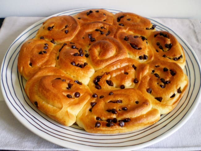 Brioche moelleuse aux pépites de chocolat