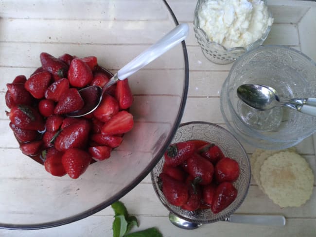 Salade de fraises au vinaigre balsamique