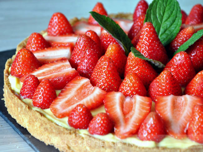 Tarte aux fraises à la crème pâtissière