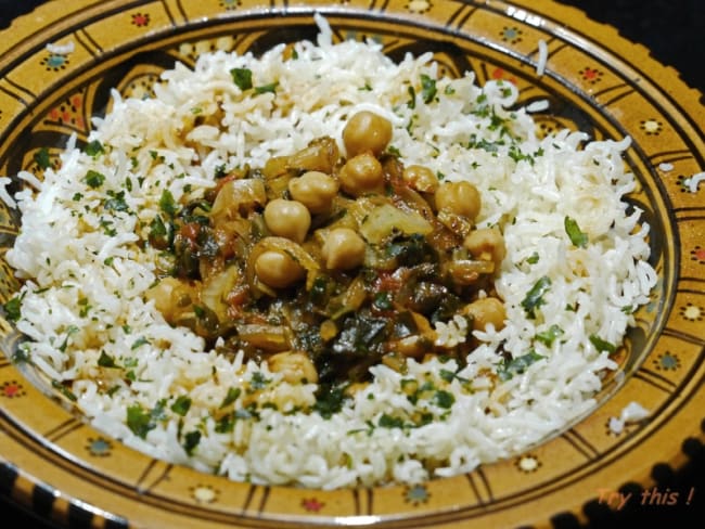 Ragout végétarien de blettes, pois chiches et tamarin d'après Yotam Ottolenghi