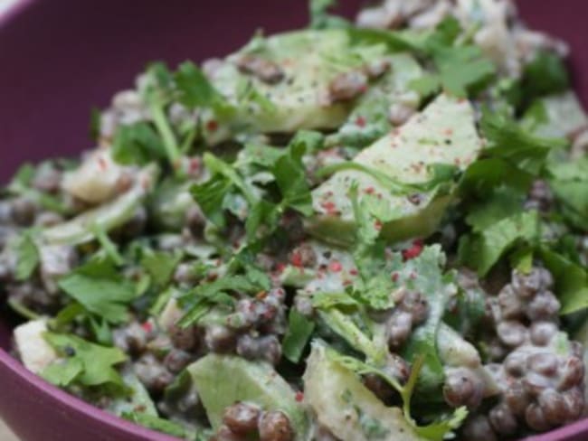 Salade de lentilles aux radis vert et noir