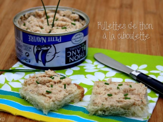 Rillettes de thon à la ciboulette