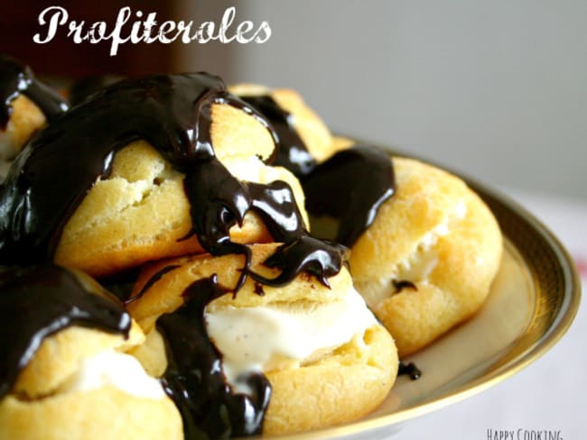 Profiteroles sauce caramel chocolat