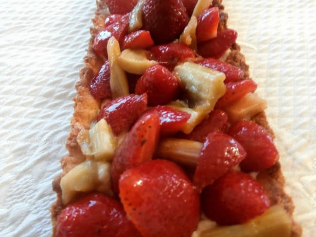 Tarte fraises rhubarbe