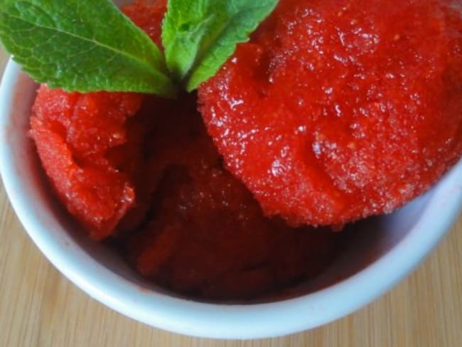 Sorbet à la fraise