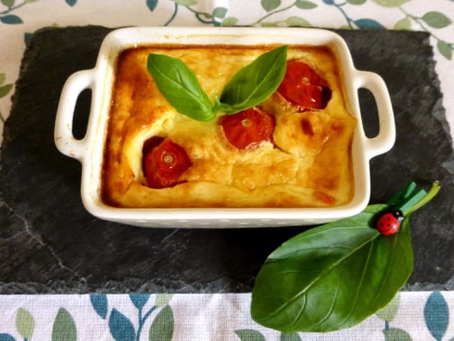 Clafoutis tomates cerises et feta