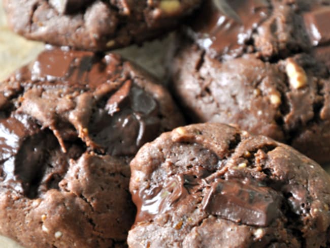 Cookies tout chocolat au beurre de cacahuètes