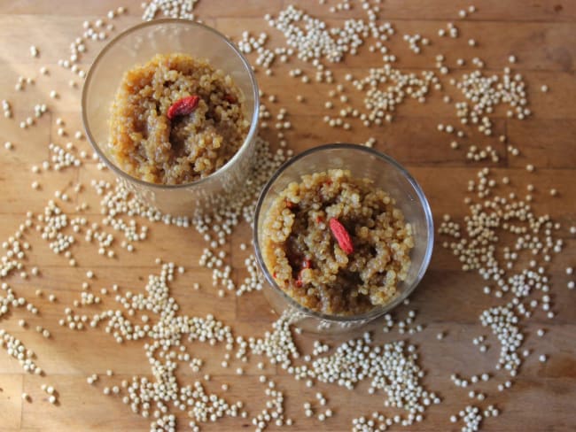 Quinoa au lait et aux baies de goji