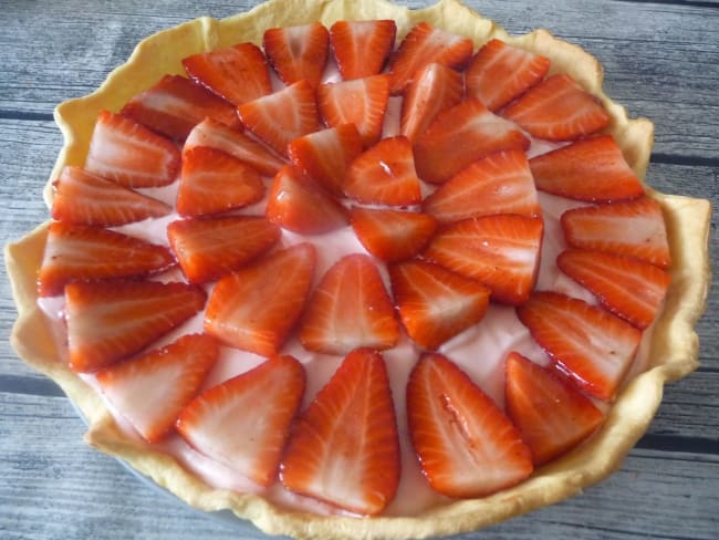 Tarte aux deux fraises